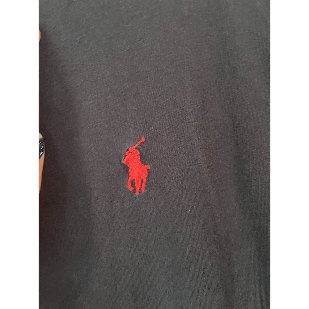 Polo Ralph Lauren Basic Vneck Base Layer Black Mens Large‎ Red Pony